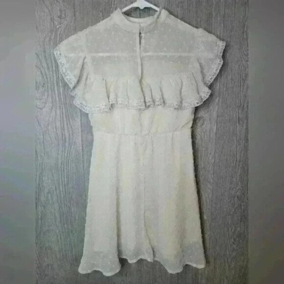 girls cream colored lace dress size 9 - Picture 4 of 7